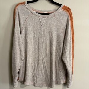 Kori Gray Sweatshirt with Orange Trim
